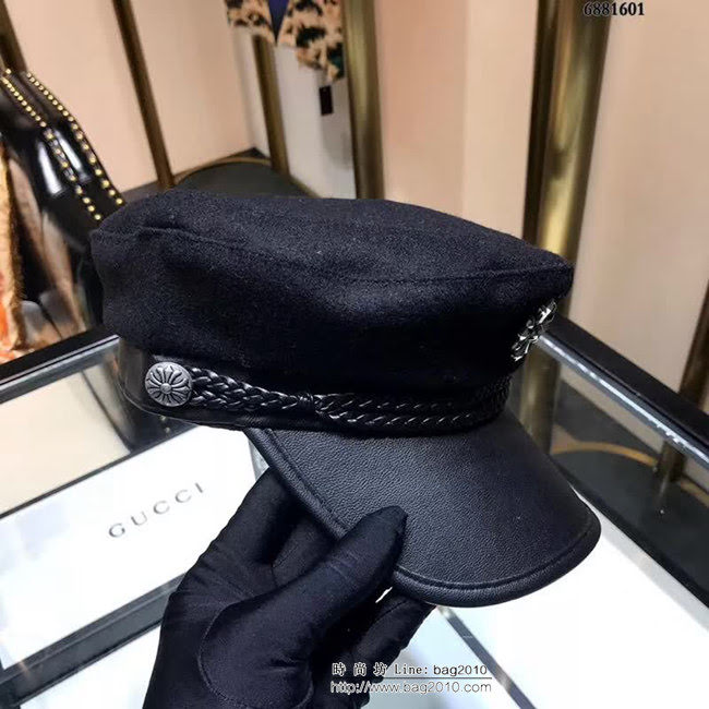 克羅心Chrome Hearts 2018最新款 代購級別鴨舌軍帽 6881601 LLWJ5664